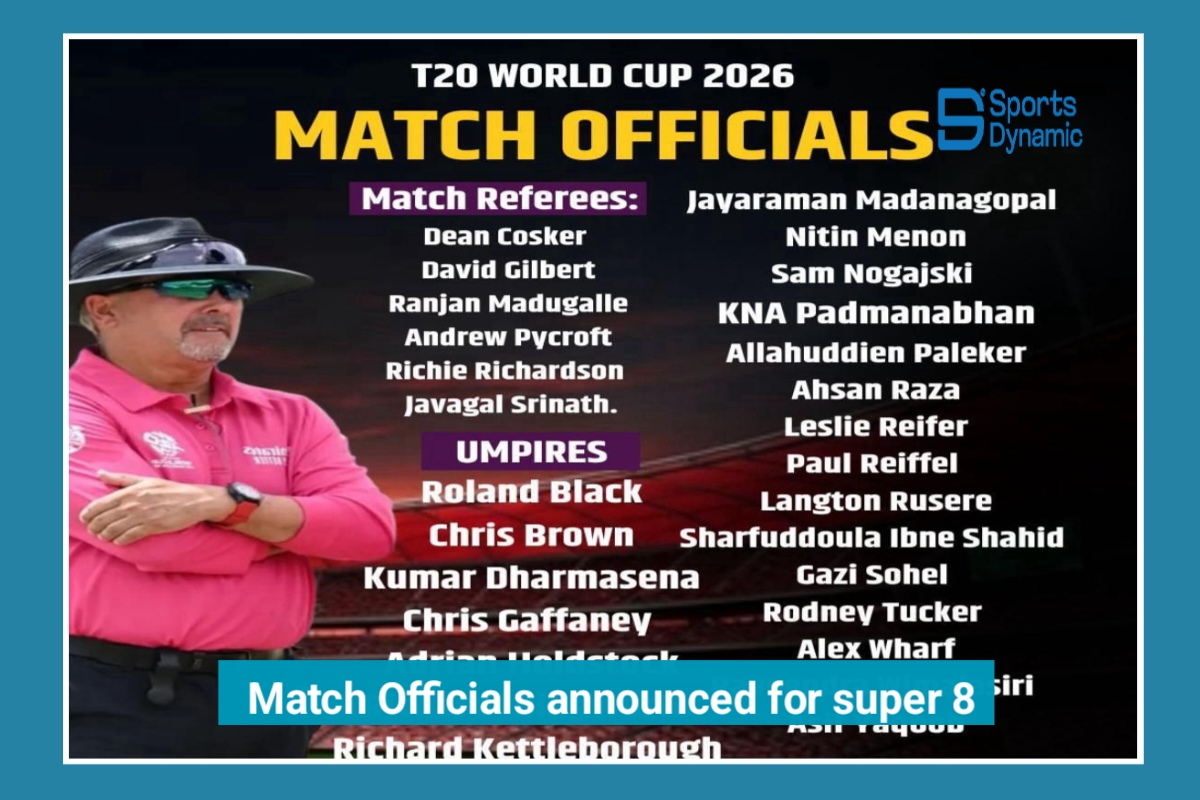 Match Officials Announced for Super 8 – ICC MEN’S T20 WORLD CUP 2026