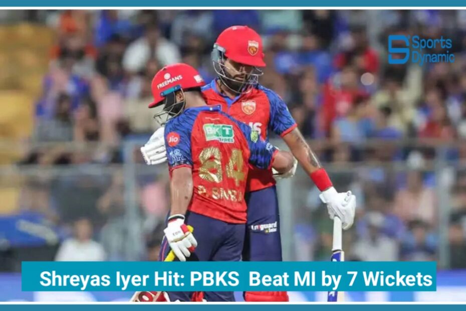 MI vs PBKS Match Report: Shreyas Iyer Anchors Chase as Punjab Beat Mumbai by 7 Wickets