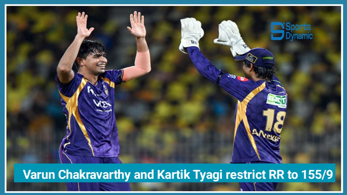 Varun Chakravarthy and Kartik Tyagi Stars as KKR Restrict RR to 155/9 in IPL 2026 Clash