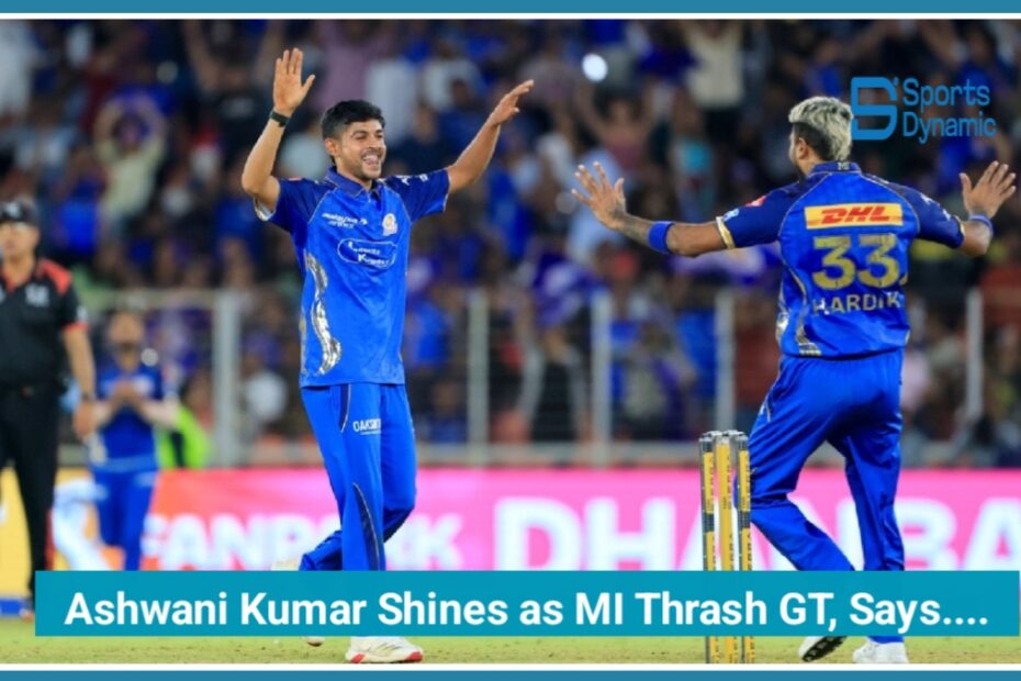 IPL 2026: Ashwani Kumar Shines as MI Thrash GT, says ‘Team Stayed Positive Even When Losing’