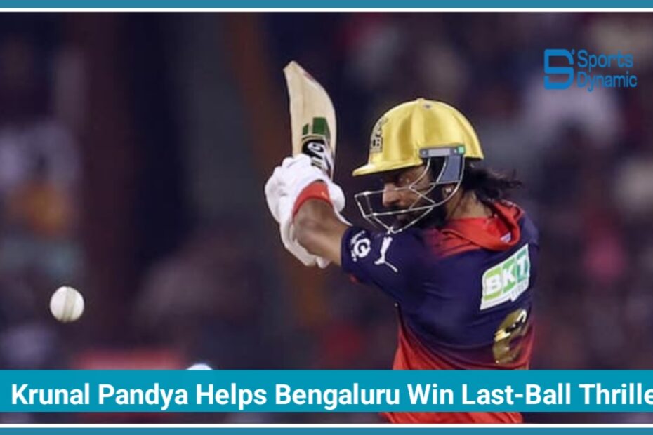 RCB vs MI IPL 2026: Krunal Pandya Helps RCB Win Last-Ball Thriller