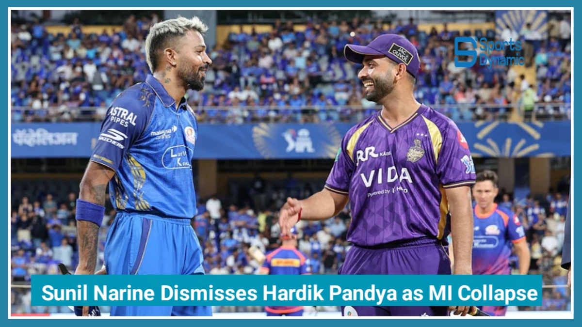 KKR vs MI IPL 2026: Sunil Narine Dismisses Hardik Pandya as Mumbai Indians Collapse
