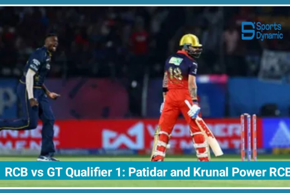 RCB vs GT IPL 2026 Qualifier 1: Patidar and Krunal Power RCB After Explosive Start