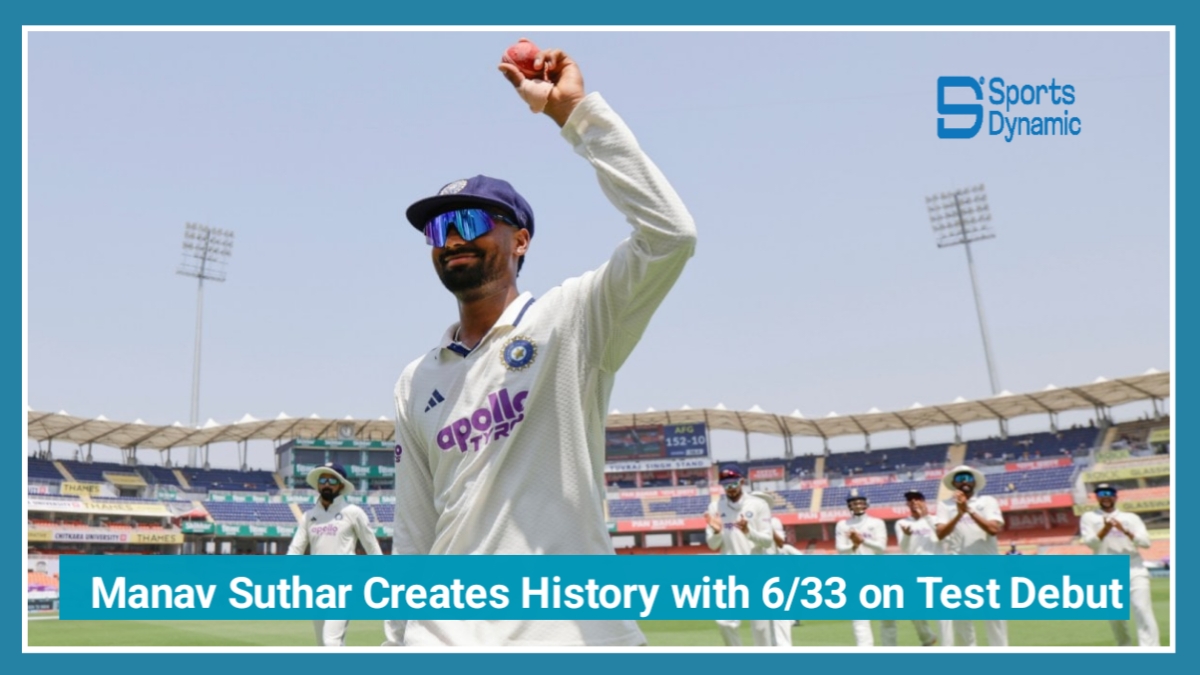 Manav Suthar Creates History with 6/33 on Test Debut as India Crush Afghanistan