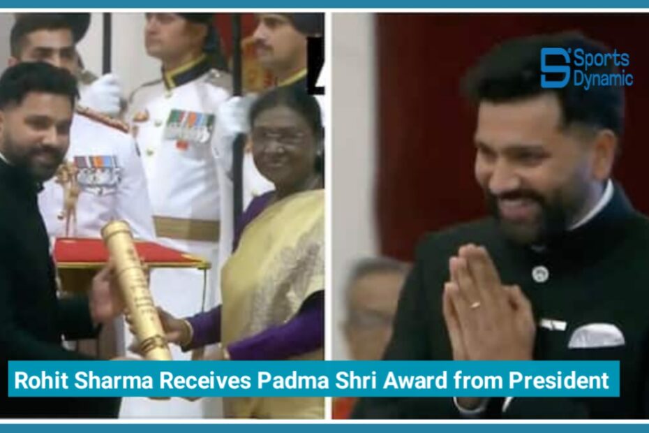 Rohit Sharma Receives Prestigious Padma Shri Award from President Droupadi Murmu
