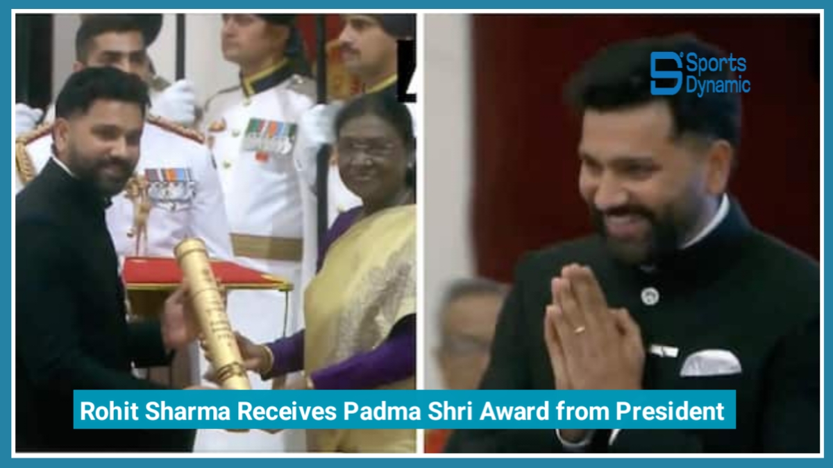 Rohit Sharma Receives Prestigious Padma Shri Award from President Droupadi Murmu