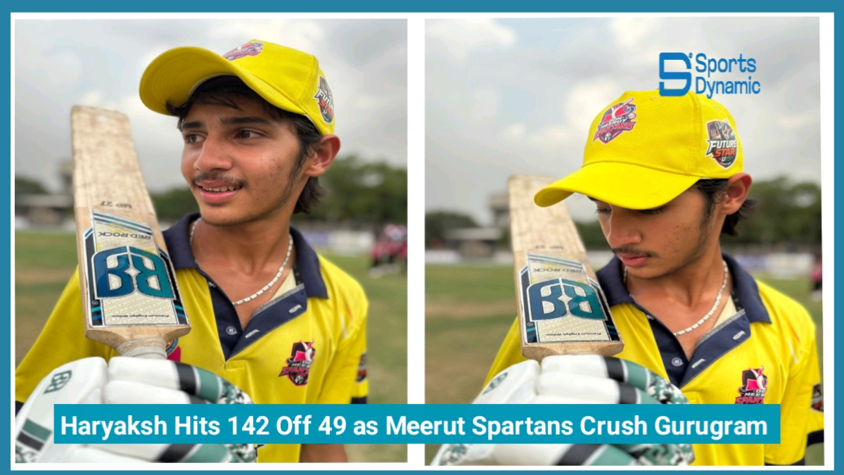 Haryaksh Hits 142 Off 49 as Meerut Spartans Crush Gurugram Vipers on Day 6